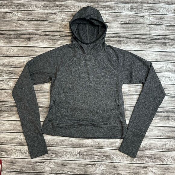 Old Navy Active Women Cozecore Cropped Scuba Hoodie Grey Gray S SM Small ST TALL - Picture 4 of 16
